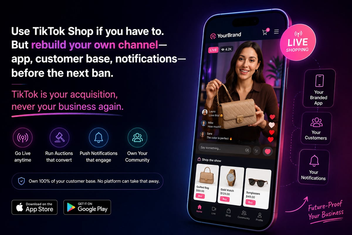your branded mobile app (iOS & Android)