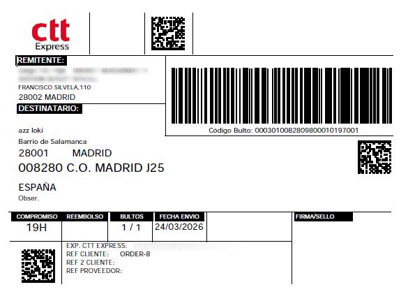 Bordereau CTT Express